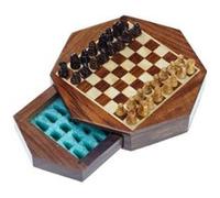 Jeu D'Échecs - Échecs De Voyage - Octogone - Petit - Largeur Environ 14 Cm