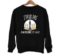 Échecs - Echec et Mat | Désolé Je Peux Pas | Sweat Taille Unisexe Collection Sport Humour pour Tous Les Sportifs Passionnés XL