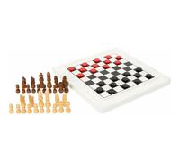Échecs Et Dames En Bois À Petit Pied