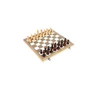 Échecs International, Backgammon échecs en Bois Pliable 3 en 1, échecs en Bois, Plateau et pièces Pliables, aiguiser l' Entre Parents et