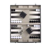 échecs Jeu de Backgammon de 15 Pouces en Cuir PU Noir, Jeu de société avec stratégie et Guide. Jeux de Voyage Classiques for 2 Joueurs for Adultes et Enfants. magnetique