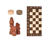 Echecs Jeu de société Pliable 3 en 1 en Bois, échecs, Dames, Backgammon, for Adultes et Enfants, idéal for Les Voyages et Le Rangement en Famille. échecs(Small)