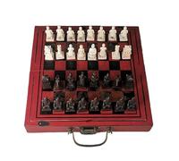 Echecs Jeu d'échecs de 22,1 x 22,1 cm for Adultes, échiquier Portable Pliable en Bois, Jeu de Voyage avec tiroirs de Rangement échecs