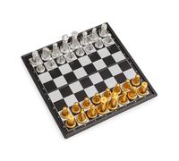 Echecs Jeu d'échecs magnétique de Voyage avec échiquier Compact, Pliable et Portable, Jeux de société éducatifs, excellents Ensembles de Jouets de Voyage échecs(25 * 25cm)