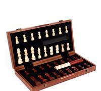 échecs Jeu d'échecs magnétique, Plateau de Jeu Pliable en Bois, Portable et de Voyage, avec Compartiments de Rangement for Les pièces. magnetique