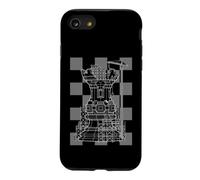 Échecs Joueur Rook Construction Construction Défense Checkerboard Coque pour iPhone SE (2020) / 7/8