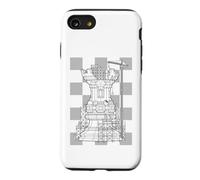 Échecs Joueur Rook Construction Construction Défense Checkerboard Coque pour iPhone SE (2020) / 7/8