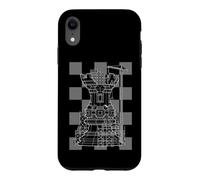 Échecs Joueur Rook Construction Construction Défense Checkerboard Coque pour iPhone XR