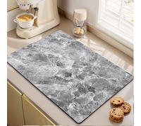 Echehi 2 pièces Tapis Egouttoir Vaisselle, 40x 30 cmTapis Egouttoir Vaisselle pour Comptoir de Cuisine, Machine à Café. Marbre