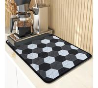 Echehi 2 pièces Tapis Egouttoir Vaisselle, 50 x 30 cm Tapis Egouttoir Vaisselle pour Comptoir de Cuisine, Machine à Café. Diamant