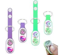 Echehi Lot de 2 Jouets Magnétiques Anti Stress, Portables, Anti Stress et de Concentration, Idéaux pour Adultes et Enfants. Violet, Vert