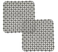Echehi Lot de 2 Tapis Evier Cuisine, 27 x 27 cm, Tapis Evier à Faire Soi-Même pour Evier de Cuisine, Tapis D'évier à Drainage Tapide pour Vaisselle, Verrerie, Légumes. Gris