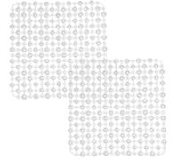 Echehi Lot de 2 Tapis Evier Cuisine, 27 x 27 cm, Tapis Evier à Faire Soi-Même pour Evier de Cuisine, Tapis D'évier à Drainage Tapide pour Vaisselle, Verrerie, Légumes. Transparent