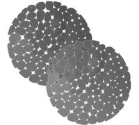 Echehi Lot de 2 Tapis Evier Cuisine, 29 x 29 cm, Tapis Evier à Faire Soi-Même pour Evier de Cuisine, Tapis D'évier à Drainage Tapide pour Vaisselle, Verrerie, Légumes. Gris