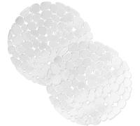 Echehi Lot de 2 Tapis Evier Cuisine, 29 x 29 cm, Tapis Evier à Faire Soi-Même pour Evier de Cuisine, Tapis D'évier à Drainage Tapide pour Vaisselle, Verrerie, Légumes. Transparent
