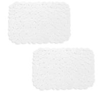 Echehi Lot de 2 Tapis Evier Cuisine, 40 x 30 cm, Tapis Evier à Faire Soi-Même pour Evier de Cuisine, Tapis D'évier à Drainage Tapide pour Vaisselle, Verrerie, Légumes. Transparent
