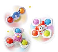 Echehi Lot de 3 Jouet Ventouse Bebe, Jouet Bain Bebe, Jeux Sensoriel Bebe. Crabes