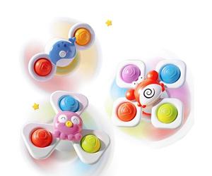 Echehi Lot de 3 Jouet Ventouse Bebe, Jouet Bain Bebe, Jeux Sensoriel Bebe. Crabes
