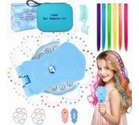 Echehi Machine Strass Cheveux Avec 300 Pcs Perle, Hair Bedazzler Kit Avec Carry Case, 6 Pcs Extension Cheveux, Peigne, Pince à Cheveux, Élastique Pour Cheveux, Accessoire Cheveux Fille