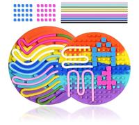 Echehi Plaque Sensorielle Double Face en Silicone, Adaptée aux Enfants et aux Adultes pour Anti Stress, L'anxiété, Le TDAH. Cercle