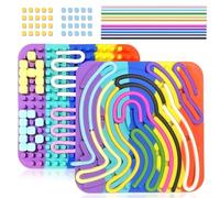 Echehi Plaque Sensorielle Double Face en Silicone, Adaptée aux Enfants et aux Adultes pour Anti Stress, L'anxiété, Le TDAH. Carré
