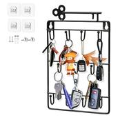 Echehi Porte Clef Mural avec Matériel de Montage à 3 Voies, Porte Clé Mural avec 11 Crochets pour Accrocher des Porte-clés, Parapluies, Sacs à main, Lunettes de Soleil