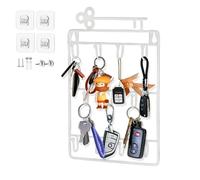 Echehi Porte Clef Mural avec Matériel de Montage à 3 Voies, Porte Clé Mural avec 11 Crochets pour Accrocher des Porte-clés, Parapluies, Sacs à main, Lunettes de Soleil