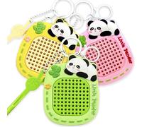 Echehi Porte-clés Fidget Toys 3 pièces, Jouet Sensoriel avec Ardoise Magique et Carte Labyrinthe, Jouet Anti Stress pour Adultes et Enfants. Panda3