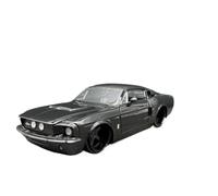 Échelle 1:24 pour Ford Mustang Shelby GT500KR Simulation Statique Modèle De Voiture Collection Commémorative Passionnés Jouets Non RC(Noir)