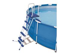 Echelle 2 X 4 marches + Plateforme pour piscine h132 - BESTWAY - Sécurité - Hauteur 132cm