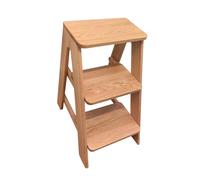 Échelle à 2/3/4 marches échelle à marches, échelle bibliothèque domestique tabourets modernes table d'appoint chaise-échelle en bois banc marches d'armoires cuisine tabouret d'assise.(3-TIERED)