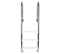 Échelle à 3 marches pour Piscine, équipement de Bain antidérapant, marches en Acier Inoxydable, Appareil sûr et Durable pour piscines privées et Grandes