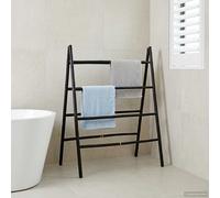 vidaXL Porte-serviette double avec 5 barreaux Bambou 50 x 160 cm