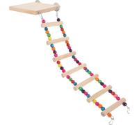 Échelle à Oiseaux en Bois Coloré pour Perruche, avec Plateforme | Bois, Assemblage Rapide, Jeu D’escalade et D’équilibre, pour Conures et Cockatiels en Intérieur