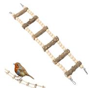 Échelle à oiseaux en bois | Pont échelle pour perroquet - Perchoir à mâcher pour oiseaux inséparables, pinsons, jouets pour animaux de compagnie, perchoir debout pour développer l'intelligence
