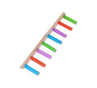 Échelle à oiseaux, jouet d'escalade en bois, multicolore, accessoire de cage robuste avec échelons d'affûtage de griffes, activité interactive, perruches, inséparables, longue durée