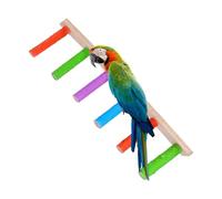 Échelle à oiseaux, jouet d'escalade en bois, multicolore, accessoire de cage robuste avec échelons d'affûtage de griffes, activité interactive, perruches, inséparables, longue durée