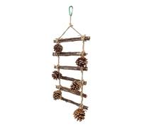 Échelle à oiseaux pour perroquets - Ornements drôles en bois naturel - Escabeau pour oiseaux - pour perruches, inséparables, aras, calopsittes pour maison, intérieur, extérieur, cour, porche