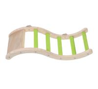 Échelle à Perruches en Bois et Métal, à Grimper pour Cage | Accessoire Vert pour Oiseaux, Stimule L’esprit, Aide au Grattage des Griffes, Usage en Cage