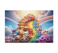 Échelle Arc-en-Ciel Animalière Puzzles en Bois 1000 Pièces Adultes, Poster Jigsaw Puzzle, Design Unique Jouet Éducatif pour Adolescents Et EnfFourmis (75×50cm)