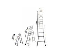 Échelle articulée et télescopique pliante en aluminium 4x5 marches 4,96m