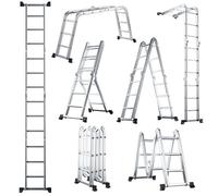 Échelle articulée - HELLOSHOP26 - 7 en 1 - Pliable antidérapante - Aluminium - Charge 150 kg