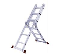 Échelle articulée - HERZBERG - HG5002-ALU - Aluminium 1,2 mm - 12 marches - Hauteur 3 m