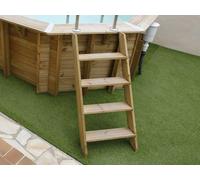 Echelle bois extérieure pour piscines bois - Ubbink
