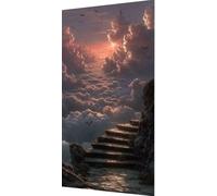 Échelle céleste Diamond Painting Nuage Diamond Painting Kit Complet, Peinture Diamant Adulte Bricolage 5D Cristal Strass Point de Croix Broderie Diamant pour Tableau Decoration Murale 60x120cm u5-15fr