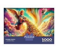 Échelle céleste Idée Cadeau - 1000 Pièces Carton Recyclé Puzzle Midas Touch Golden Path Impossible Difficile Défiante Décompression Décor, pour Détente, Créativité & Cadeaux 38x26cm/1000pcs