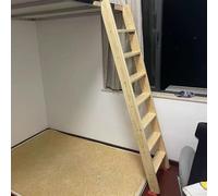 Échelle coudée en bois pour remplacement de lit superposé, installation facile avec matériel inclus pour dortoir, appartement, loft, camping-car, cabine surélevée