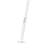 Echelle coulissante à corde 2 plans 2x15 échelons 8m40 en aluminium Hailo ProfiStep Duo