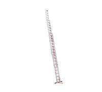Echelle coulissante à corde professionnelle 3 plans 3x14 échelons 10m en alu Hailo Trio