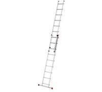 Echelle coulissante à main 2 plans 2x9 échelons 4,2m/5,15m en aluminium Hailo ProfiStep Duo G